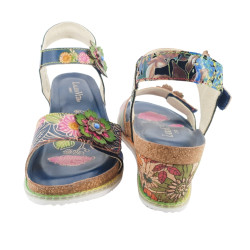 Sandalias LAURA VITA de cuña para mujer