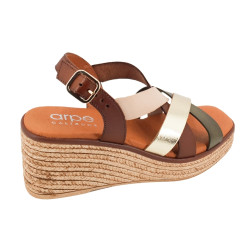 Sandalias ARPE de vaquetilla para mujer