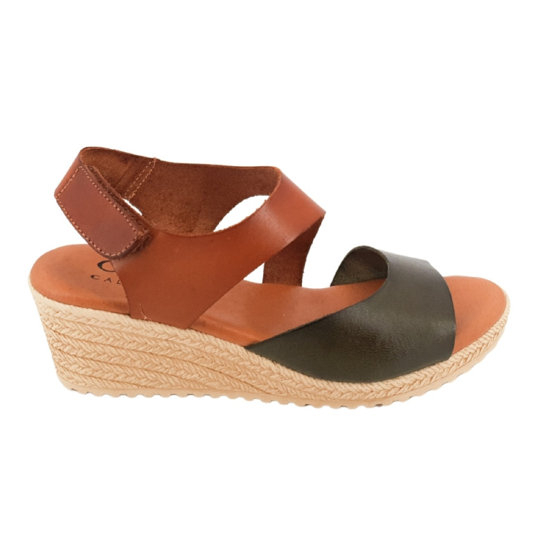 Sandalias ARPE de vaquetilla para mujer