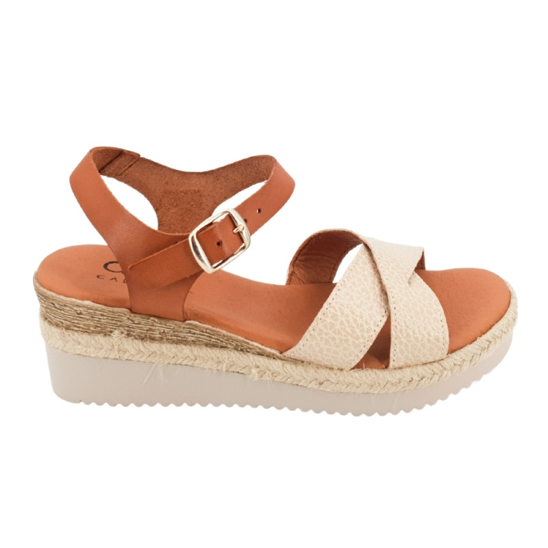 Sandalias ARPE de vaquetilla para mujer