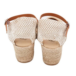 Sandalias ARPE de cuña de yute para mujer