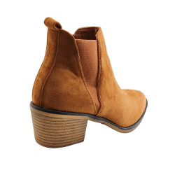 BOTINES MUJER TACÓN CAMEL